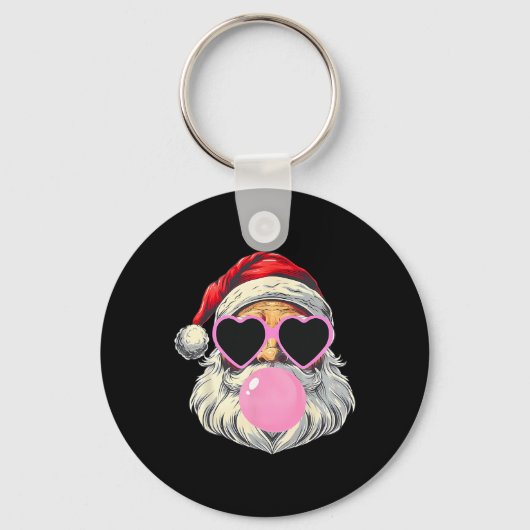 サンタクロース吹のバブルガムピンクサングルキリスト キーホルダー (正面)