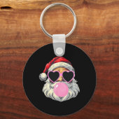 サンタクロース吹のバブルガムピンクサングルキリスト キーホルダー (正面)