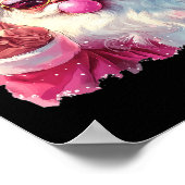 サンタクロース吹のバブルガムピンクサングルキリスト ポスター (角)