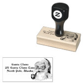 サンタクロース喫煙アパイプノースポールアラスカ ラバースタンプ (押印)