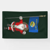 サンタクロース国旗とモンタナ 横断幕 (横)