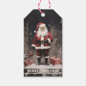 サンタクロース壁画 ギフトタグ (正面)