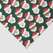 サンタクロース多様な赤い緑の肌のトーンのクリスマス 薄葉紙 (詳細)
