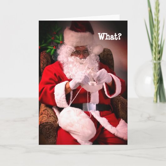 サンタクロース夫人のクリスマスカード用下着 シーズンカード (正面)