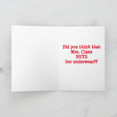 サンタクロース夫人のクリスマスカード用下着 シーズンカード (内部)