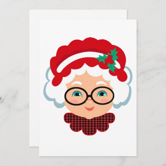 サンタクロース夫人のクリスマスカード シーズンカード (正面/裏面)