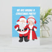 サンタクロース夫妻の可愛いパーティー 招待状 (スタンド正面)