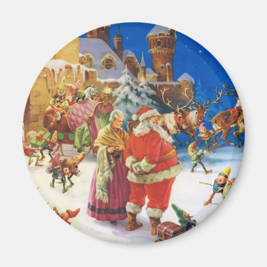 サンタクロース夫妻クロースの北極 マグネット (正面)