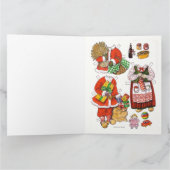 サンタクロース夫妻🤶紙人形 カード (内部)