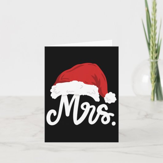 サンタクロース夫婦がクリスマスに合わせる カード (正面)