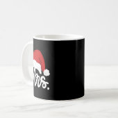 サンタクロース夫婦がクリスマスに合わせる コーヒーマグカップ (正面左)