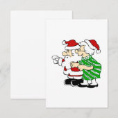 サンタクロース夫婦 招待状 (正面/裏面)