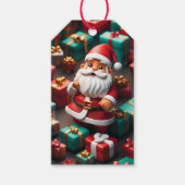 サンタクロース姿クリスマスホリデーギフトラベル ギフトタグ (正面)