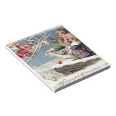 サンタクロース子供のクリスマスヴィンテージ ノートパッド (アングル)