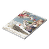 サンタクロース子供のクリスマスヴィンテージ ノートパッド (回転)