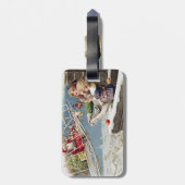 サンタクロース子供のクリスマスヴィンテージ ラゲッジタグ (裏面縦)