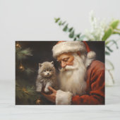 サンタクロース子猫メリークリスマス シーズンカード (スタンド正面)