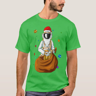 サンタクロース宇宙飛行士クリスマスクリスマス Tシャツ