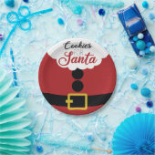 サンタクロース家族のクリスマスのためのクッキー ペーパープレート (パーティー)