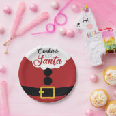 サンタクロース家族のクリスマスのためのクッキー ペーパープレート (パーティー)