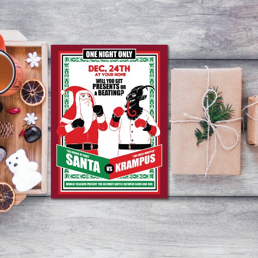 サンタクロース対クランプスボクシングマッチグッド対イビル