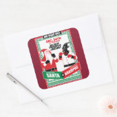 サンタクロース対クランプスボクシングマッチグッド対イビル スクエアシール (封筒)