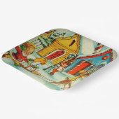 サンタクロース小人ヴィンテージクリスマスノースポール ペーパープレート (傾斜あり)