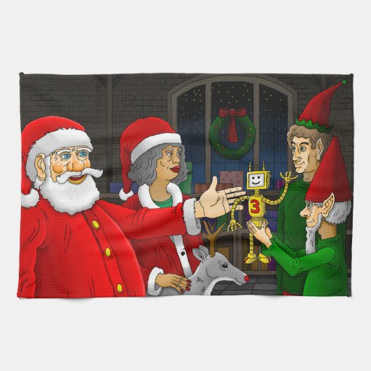 サンタクロース工房 キッチンタオル (横)