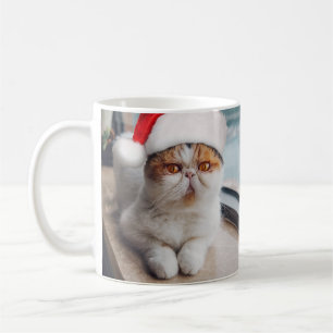 サンタクロース帽の素晴らしいペルシャ猫 コーヒーマグカップ