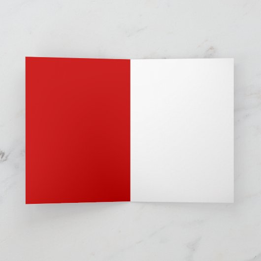 サンタクロース帽の黒いクリスマス猫 シーズンカード (内部)