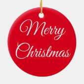 サンタクロース帽をかぶったカリコ猫 セラミックオーナメント (裏面)