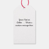 サンタクロース帽をかぶったクリスマスブラックラボドッグ ギフトタグ (裏面)