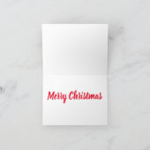 サンタクロース帽をかぶった共和党の象 サンキューカード (内部)