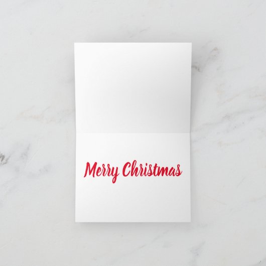 サンタクロース帽をかぶった共和党の象 サンキューカード (内部)