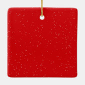 サンタクロース帽子を持つアイリッシュセッター セラミックオーナメント (裏面)