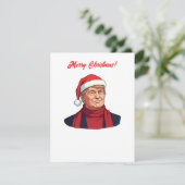サンタクロース帽子メリークリスマスとドナルドトランプ シーズンカード (スタンド正面)