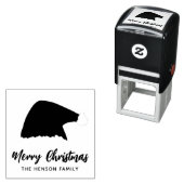 サンタクロース帽子メリークリスマススクリプトファミリー セルフインキングスタンプ (インサイチュ)