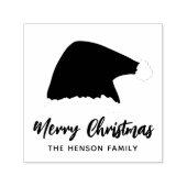 サンタクロース帽子メリークリスマススクリプトファミリー セルフインキングスタンプ (デザイン)