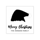 サンタクロース帽子メリークリスマススクリプトファミリー ラバースタンプ (インプリント)