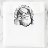 サンタクロース広場ステッカー スクエアシール (バッグ)