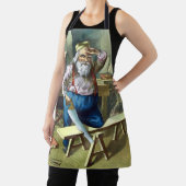 サンタクロース建物おもちゃ見たヴィンテージクリスマス エプロン (インサイチュ)