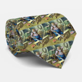 サンタクロース建物おもちゃ見たヴィンテージクリスマス ネクタイ (ロール)