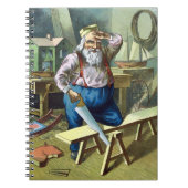 サンタクロース建物おもちゃ見たヴィンテージクリスマス ノートブック (正面)