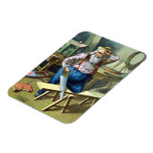 サンタクロース建物おもちゃ見たヴィンテージクリスマス マグネット (左側)