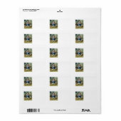 サンタクロース建物おもちゃ見たヴィンテージクリスマス ラベル (フルシート)