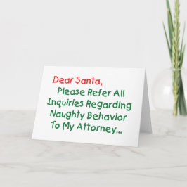 サンタクロース弁護士へ - 面白いクリスマスの手紙 シーズンカード