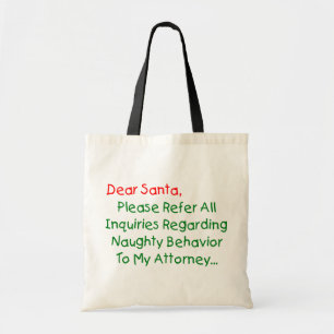 サンタクロース弁護士へ - 面白いクリスマスの手紙 トートバッグ