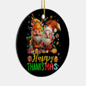 サンタクロース感謝祭クリスマスハッピーサンキューマス セラミックオーナメント (右)