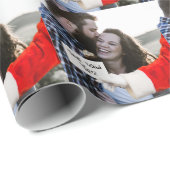 サンタクロース手札オーバーレイカスタム写真 ラッピングペーパー (ロールコーナー)