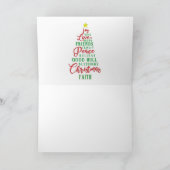 サンタクロース折り畳みホリデーカード シーズンカード (内部)